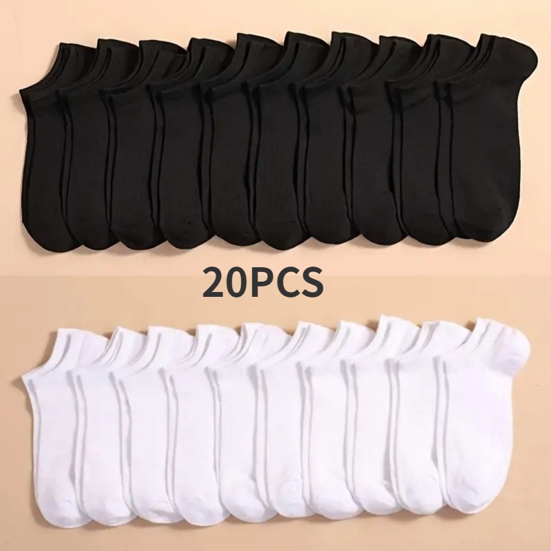 Dress Sock Men - 10 çift Unisex Rahat Düz Renk
