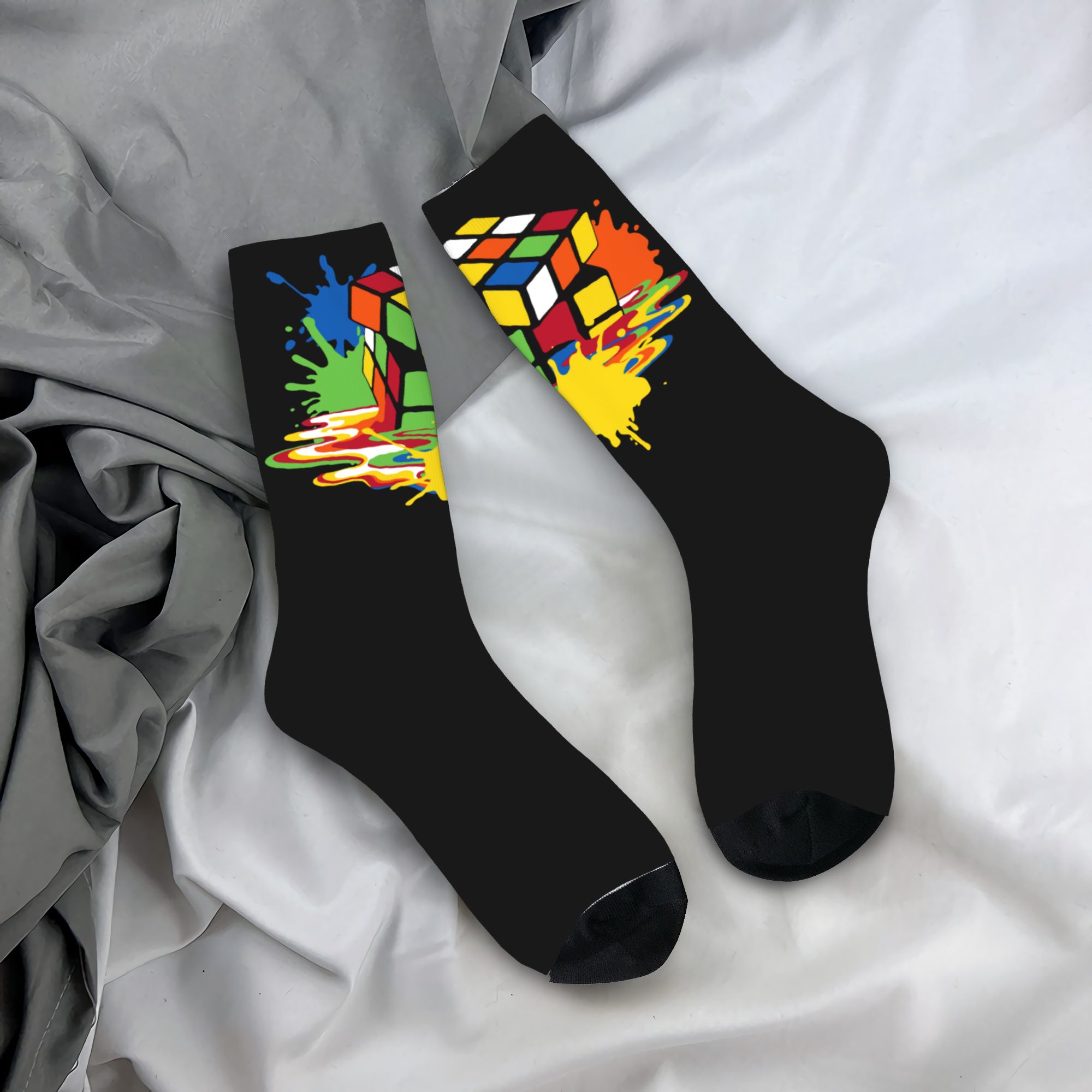 Dress Sock Men - Özel Eriyen Rubiks Küp Erkek Kadın